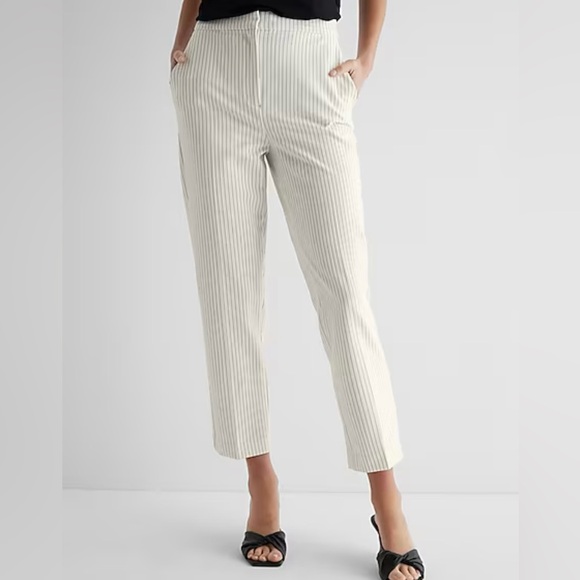Express white stripe boot cut  pants size medium - Picture 4 of 12